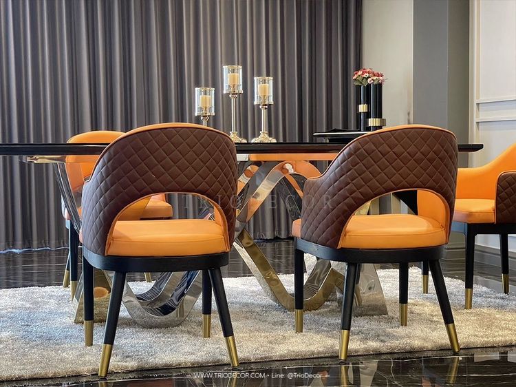 ESTELLE IV luxurious Italian dining set ชุดโต๊ะอาหาร ลัคซุรี่ 6ที่นั่ง 200cm. รุ่น เอสเทล 4 รูปที่ 4