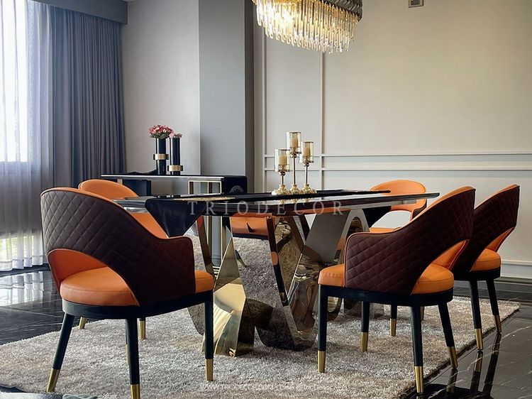 ESTELLE IV luxurious Italian dining set ชุดโต๊ะอาหาร ลัคซุรี่ 6ที่นั่ง 200cm. รุ่น เอสเทล 4 รูปที่ 10