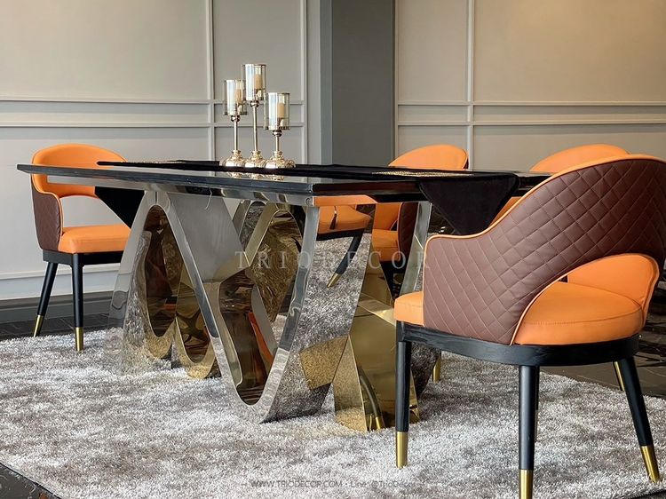 ESTELLE IV luxurious Italian dining set ชุดโต๊ะอาหาร ลัคซุรี่ 6ที่นั่ง 200cm. รุ่น เอสเทล 4 รูปที่ 9