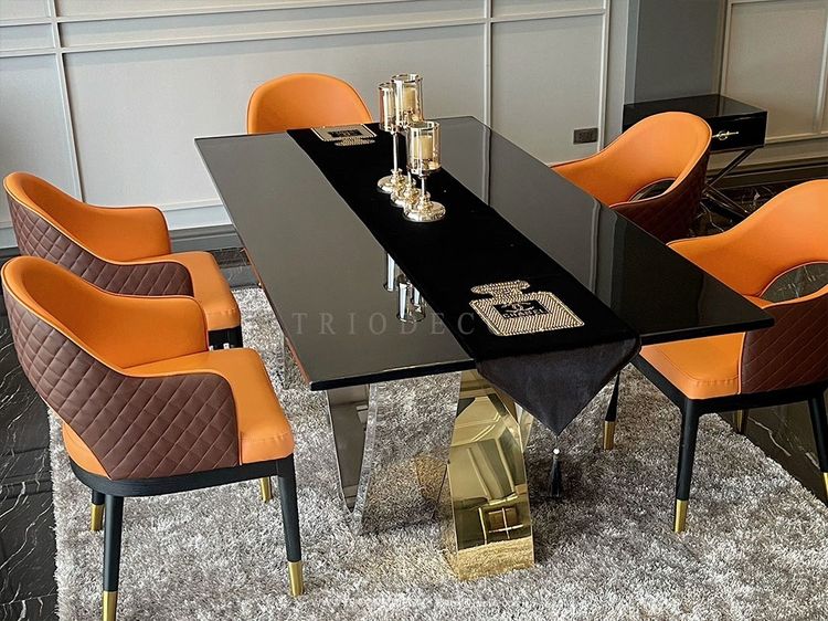 ESTELLE IV luxurious Italian dining set ชุดโต๊ะอาหาร ลัคซุรี่ 6ที่นั่ง 200cm. รุ่น เอสเทล 4 รูปที่ 7