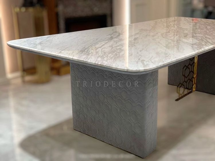 ESTHER luxurious Italian dining table โต๊ะอาหารหินอ่อน240cm. รุ่น เอสเธอร์ รูปที่ 5