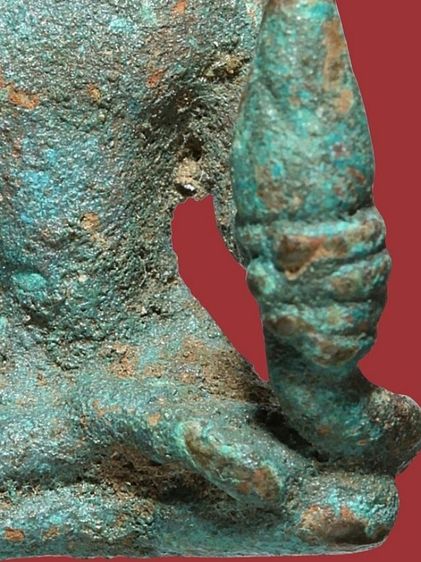 พระเทวรูป เนื้อชินสนิมเขียวหยก ขนาดเท่าหัอยคอ รูปที่ 9