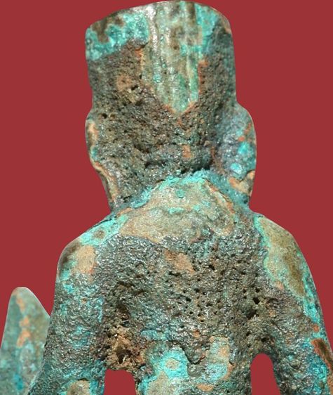 พระเทวรูป เนื้อชินสนิมเขียวหยก ขนาดเท่าหัอยคอ รูปที่ 12