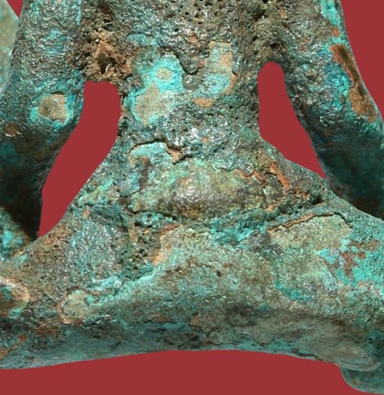 พระเทวรูป เนื้อชินสนิมเขียวหยก ขนาดเท่าหัอยคอ รูปที่ 14