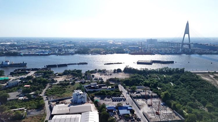 ขายที่ดิน 5 ไร่ 160 ตรว. ติดแม่น้ำเจ้าพระยา สมุทรปราการ รูปที่ 2