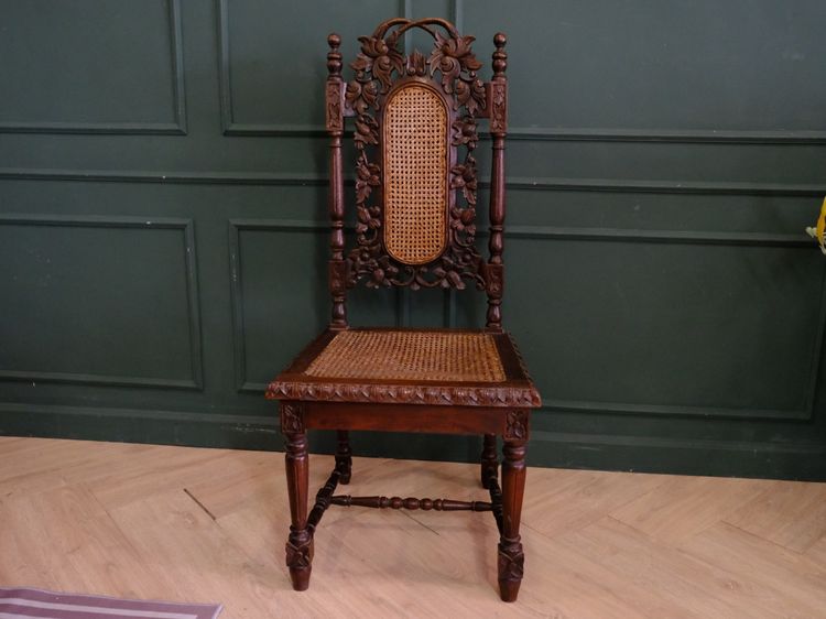 ชุดโต๊ะไม้อาหาร พร้อมเก้าอี้ 6ตัว เบาะตาข่าย งานยุโรปมาจากเยอรมนี รูปที่ 9