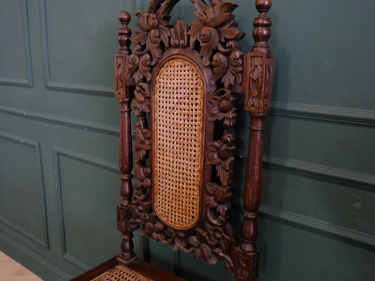 ชุดโต๊ะไม้อาหาร พร้อมเก้าอี้ 6ตัว เบาะตาข่าย งานยุโรปมาจากเยอรมนี รูปที่ 13