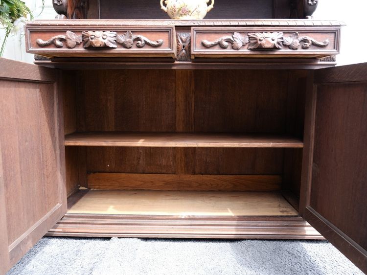 ตู้Buffet ทรงสูง งานไม้แกะสลักลายนก งานยุโรปมาจากเยอรมนี รูปที่ 9