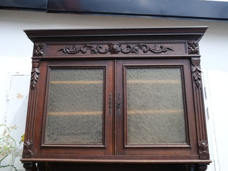 ตู้Buffet ทรงสูง งานไม้แกะสลักลายนก งานยุโรปมาจากเยอรมนี รูปที่ 16