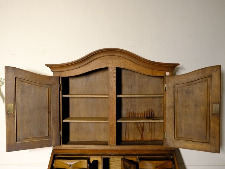 ตู้หนังสือสไตล์โบราณ สีไม้โกลเด้นโอ๊ค งานยุโรปมาจากเยอรมนี รูปที่ 7