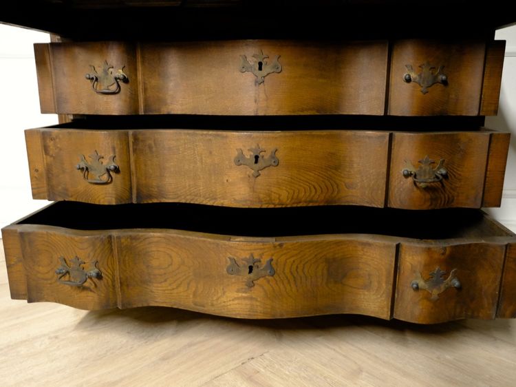 ตู้หนังสือสไตล์โบราณ สีไม้โกลเด้นโอ๊ค งานยุโรปมาจากเยอรมนี รูปที่ 8