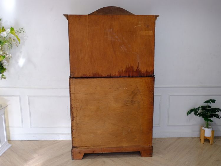 ตู้หนังสือสไตล์โบราณ สีไม้โกลเด้นโอ๊ค งานยุโรปมาจากเยอรมนี รูปที่ 13