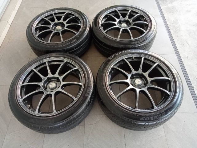 ล้อแม็ก​รถเก๋ง 5 รู​ 100 ขอบ​ 18 แถม​ยาง​ DUNLOP​ รูปที่ 2