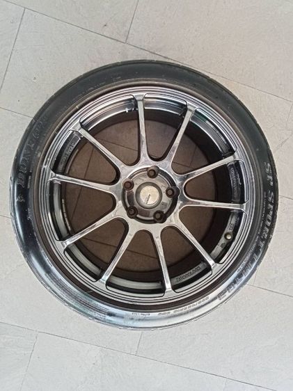 ล้อแม็ก​รถเก๋ง 5 รู​ 100 ขอบ​ 18 แถม​ยาง​ DUNLOP​ รูปที่ 3