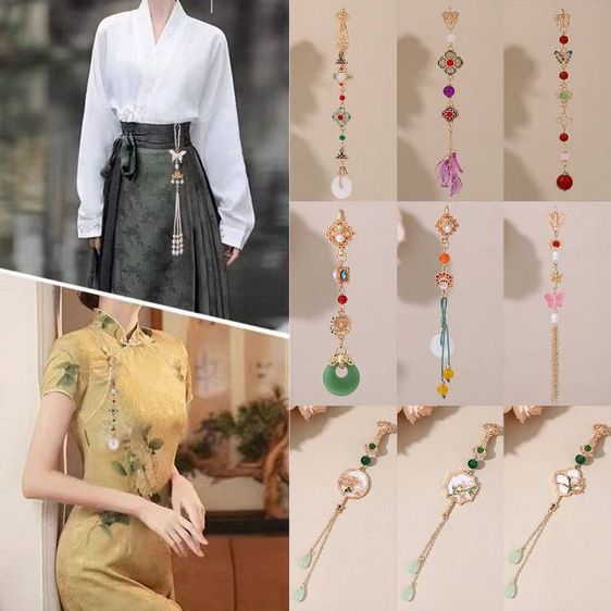 ชุดกี่เพ้า ชุดจีน ใหม่ๆ สวย เนื้อผ้าดี มีของแถม รูปที่ 5