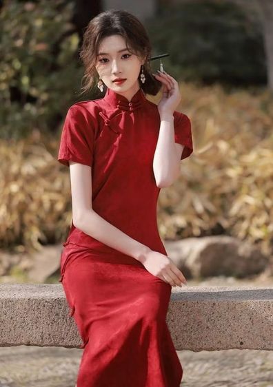 ชุดกี่เพ้า ชุดจีน ใหม่ๆ สวย เนื้อผ้าดี มีของแถม รูปที่ 3