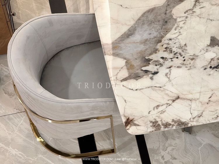𝙳𝙸𝚅𝙸𝙽𝙾-𝙸 𝙻𝚞𝚡𝚞𝚛𝚒𝚘𝚞𝚜 𝙸𝚝𝚊𝚕𝚒𝚊𝚗 𝙳𝚒𝚗𝚒𝚗𝚐 𝚂𝚎𝚝  ชุดโต๊ะอาหาร 𝟼ที่นั่ง 𝟸𝟺𝟶𝚌𝚖.  เกรดพรีเมี่ยม รุ่น ดีวิโน 𝟷 รูปที่ 6
