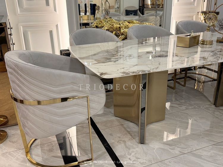 𝙳𝙸𝚅𝙸𝙽𝙾-𝙸 𝙻𝚞𝚡𝚞𝚛𝚒𝚘𝚞𝚜 𝙸𝚝𝚊𝚕𝚒𝚊𝚗 𝙳𝚒𝚗𝚒𝚗𝚐 𝚂𝚎𝚝  ชุดโต๊ะอาหาร 𝟼ที่นั่ง 𝟸𝟺𝟶𝚌𝚖.  เกรดพรีเมี่ยม รุ่น ดีวิโน 𝟷 รูปที่ 10