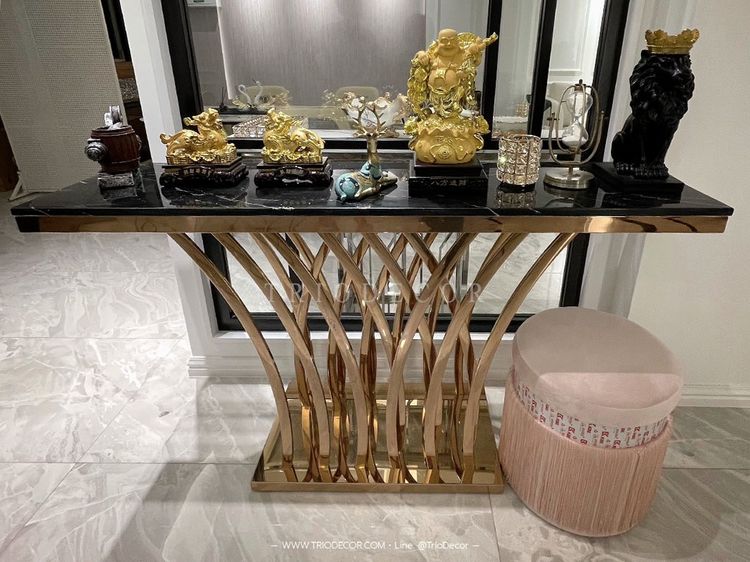 โต๊ะคอนโซล ท็อปหิน ขาสเตนเลส รุ่น ซาเวริโอ SAVERIO LUXURY CONSOLE  รูปที่ 15