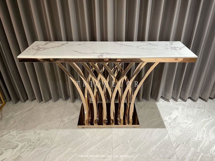 โต๊ะคอนโซล ท็อปหิน ขาสเตนเลส รุ่น ซาเวริโอ SAVERIO LUXURY CONSOLE  รูปที่ 6