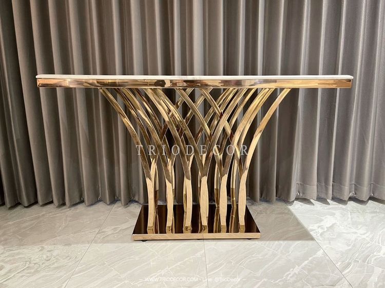 โต๊ะคอนโซล ท็อปหิน ขาสเตนเลส รุ่น ซาเวริโอ SAVERIO LUXURY CONSOLE  รูปที่ 3