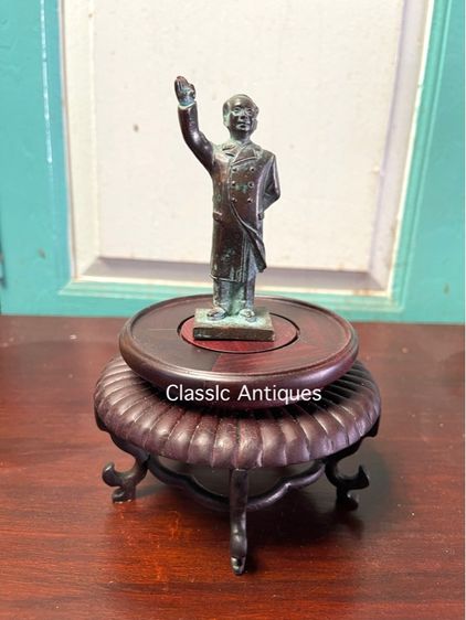 เหมาเจ๋อตุง ยืน ทองเหลือง จิ๋ว สะสม