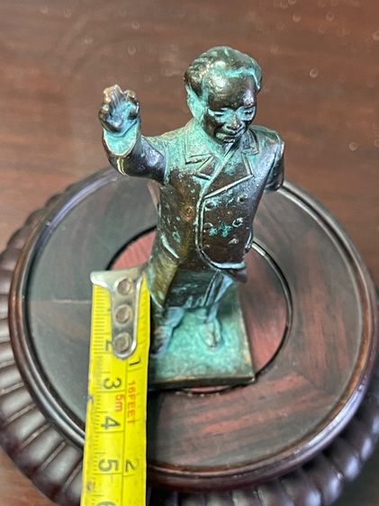 เหมาเจ๋อตุง ยืน ทองเหลือง จิ๋ว สะสม รูปที่ 11