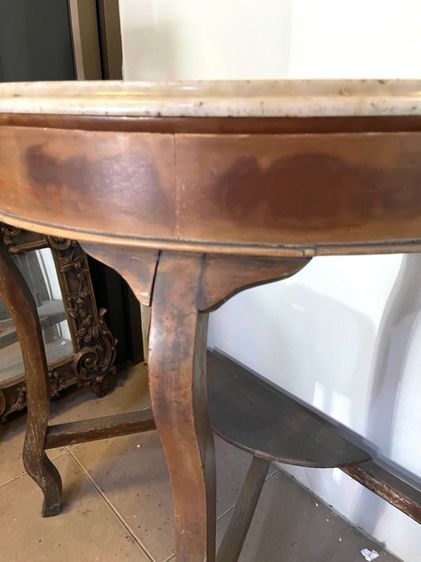 โต๊ะ ครึ่งวงกลม หินอ่อน  โบราณเก่าสะสม รูปที่ 5