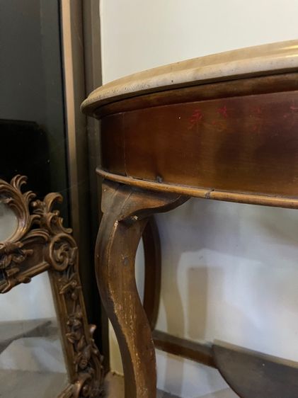 โต๊ะ ครึ่งวงกลม หินอ่อน  โบราณเก่าสะสม รูปที่ 7