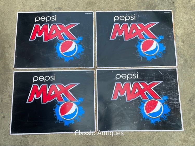 ป้ายเป๊บซี่ PEPSI MAX สังกะสีแผ่นใหญ่ เก่าสะสมA3 รูปที่ 7