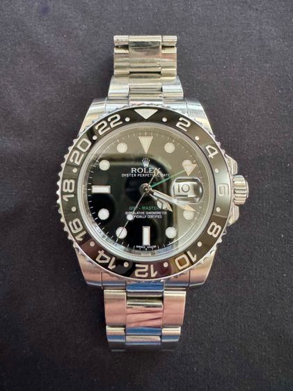 Rolex GMT เข็มเขียว 116710LN ตัวนี้น่าเก็บสะสมโรงงานเลิกผลิตสภาพนอนเซฟ มีกล่องใบพร้อมราคานี้ตัดสินใจง่ายครับ รูปที่ 8