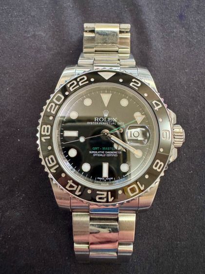 Rolex GMT เข็มเขียว 116710LN ตัวนี้น่าเก็บสะสมโรงงานเลิกผลิตสภาพนอนเซฟ มีกล่องใบพร้อมราคานี้ตัดสินใจง่ายครับ