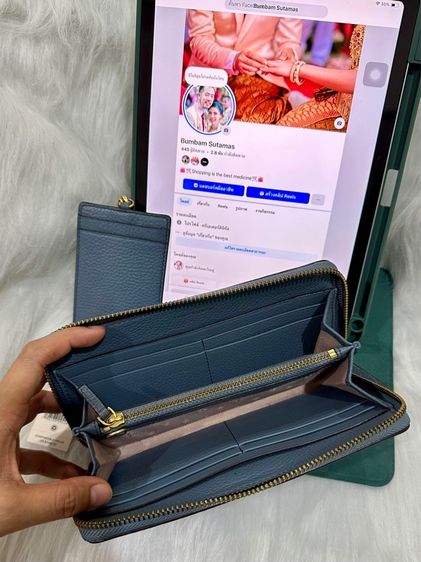 Tory Burch กระเป๋าตังส์ใบยาวพร้อมการ์ดเคส มือสอง รูปที่ 5