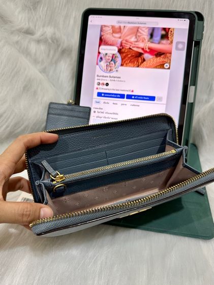 Tory Burch กระเป๋าตังส์ใบยาวพร้อมการ์ดเคส มือสอง รูปที่ 6