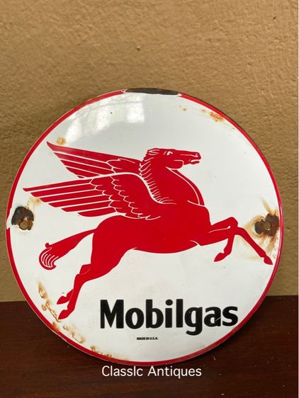ป้าย ม้าบิน Mobilgas เก่าสะสม รูปที่ 2