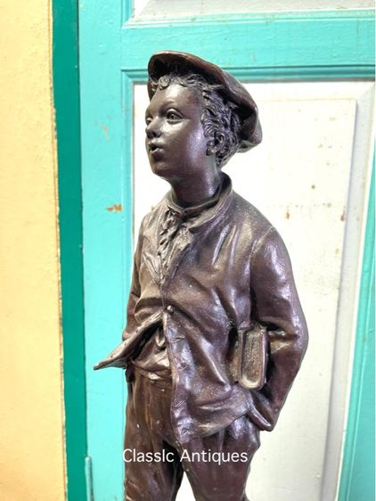 รูปปั้น เด็กผิวปาก ทองเหลือง สะสม รูปที่ 13