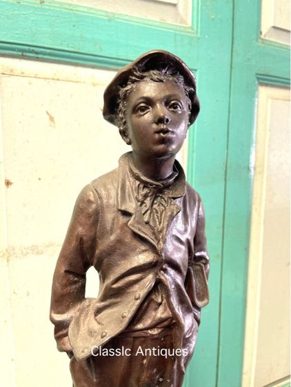 รูปปั้น เด็กผิวปาก ทองเหลือง สะสม รูปที่ 4