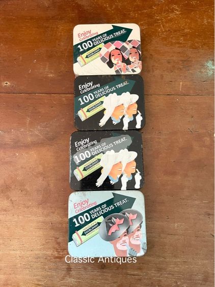 ตลับ หมากฝรั่ง สังกะสีเก่าสะสมA5 รูปที่ 3