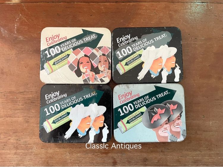 ตลับ หมากฝรั่ง สังกะสีเก่าสะสมA5