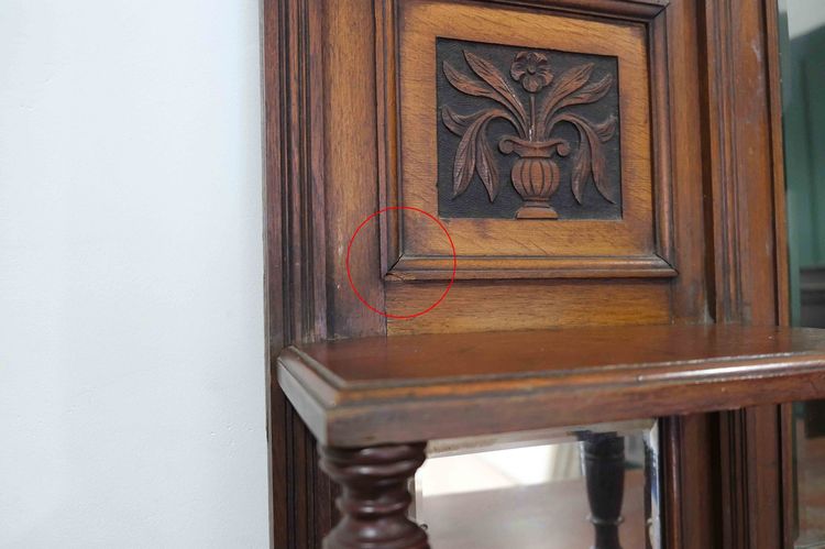 ตู้ไม้มะฮอกกานีพร้อมกระจกเงา 2 ประตูบานเปิด 4 ลิ้นชัก นำเข้าจากยุโรป รูปที่ 11