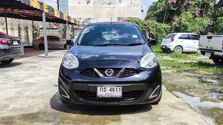 Nissan March 2017 1.2 E Sedan เบนซิน ไม่ติดแก๊ส เกียร์อัตโนมัติ ดำ รูปที่ 2