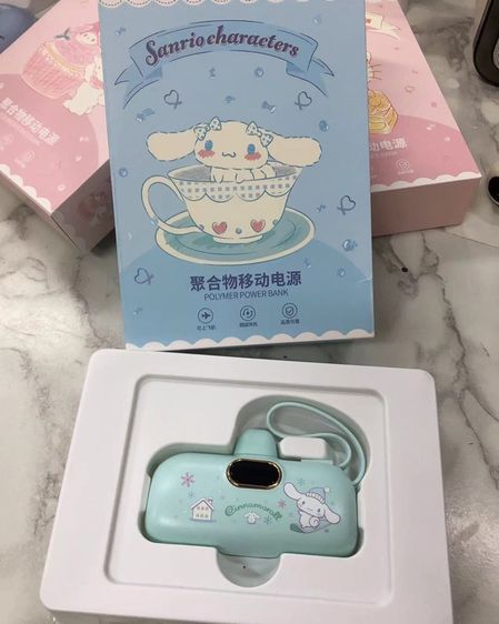 Sanrio Characters Polymer Power bank 5000 mAh Sario License (Hello Kitty , My Melody , Cinnamoroll , Kuromi) Sanrio แท้ รูปที่ 3