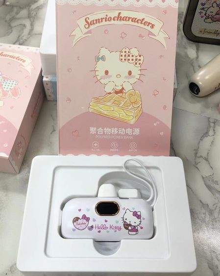 Sanrio Characters Polymer Power bank 5000 mAh Sario License (Hello Kitty , My Melody , Cinnamoroll , Kuromi) Sanrio แท้ รูปที่ 2