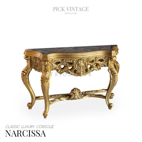 อื่นๆ ไม้ ทอง NARCISSA CLASSIC LUXURY CONSOLE โต๊ะคอนโซลสไตล์หลุยส์ รุ่น นาร์ซิสซ่า