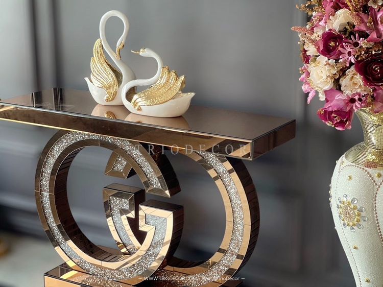 GABRIEL LUXURY CONSOLE โต๊ะคอนโซลกระจก โต๊ะโชว์ รุ่น กาเบียล รูปที่ 4