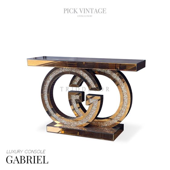 อื่นๆ ทอง GABRIEL LUXURY CONSOLE โต๊ะคอนโซลกระจก โต๊ะโชว์ รุ่น กาเบียล