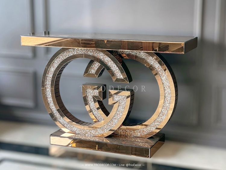 GABRIEL LUXURY CONSOLE โต๊ะคอนโซลกระจก โต๊ะโชว์ รุ่น กาเบียล รูปที่ 9