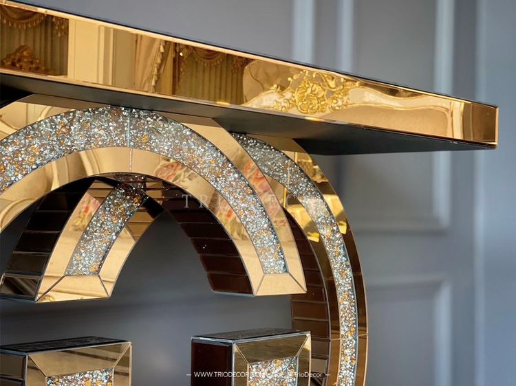 GABRIEL LUXURY CONSOLE โต๊ะคอนโซลกระจก โต๊ะโชว์ รุ่น กาเบียล รูปที่ 7