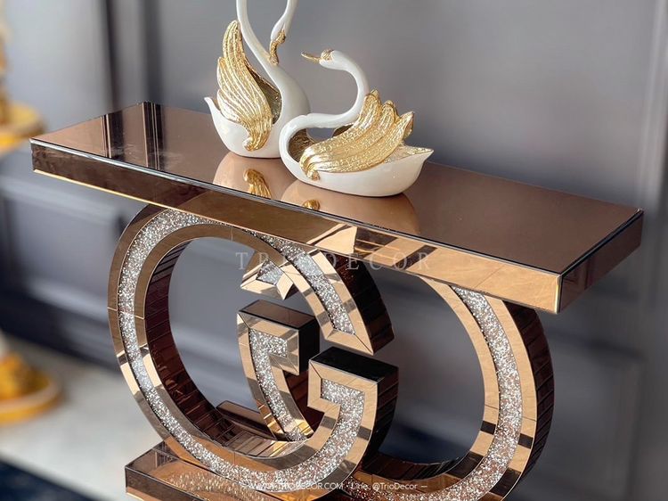 GABRIEL LUXURY CONSOLE โต๊ะคอนโซลกระจก โต๊ะโชว์ รุ่น กาเบียล รูปที่ 8