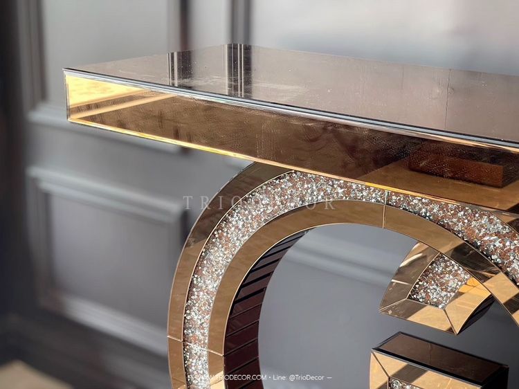 GABRIEL LUXURY CONSOLE โต๊ะคอนโซลกระจก โต๊ะโชว์ รุ่น กาเบียล รูปที่ 10